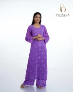 Purple Chikankari Cord Set - Image 3