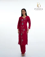 Red Floral Cord Set - Image 2