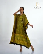 Mustard & Olive  Ajrakh Print Kaftan Dress - Image 5